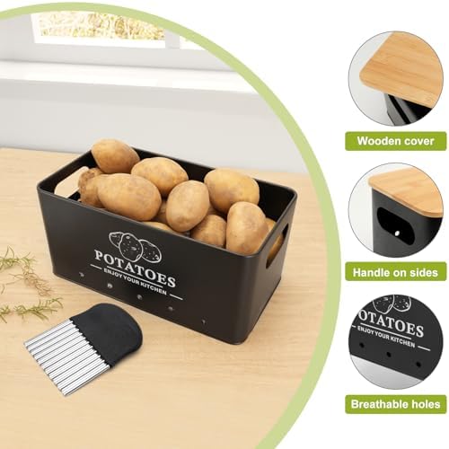 3-Piece Vegetable Storage Set with Bamboo Lids