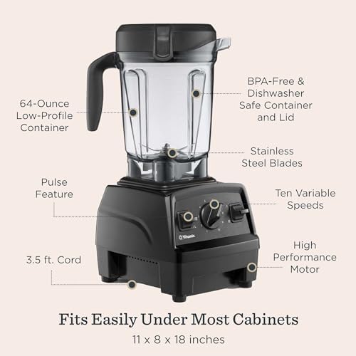 Vitamix Explorian Blender, 64 oz, Black