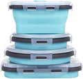 KUON Collapsible Silicone Food Storage Containers with Airtight Lids