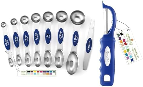 Spring Chef Dual Sided Magnetic Measuring Spoons, Set of 8 & Stainless