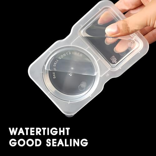 MACTANO 20 Sets Condiment Container with Lid, Disposable Double