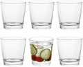 9oz Lowball Glasses, 6pc Short Glass Tumbler - Lead-Free Crystal