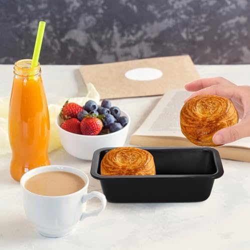 Lawei 6 Piece Non-Stick Mini Loaf Pan - 3.5 x 6 Inch Carbon Steel