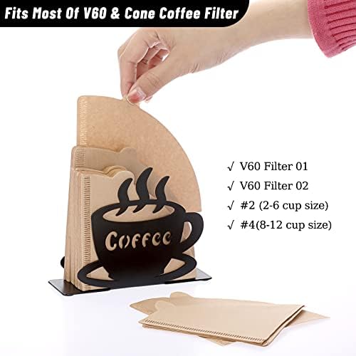 ELLDOO Coffee Filter Holder, Metal Wall Mounted Cone Coffee Filter