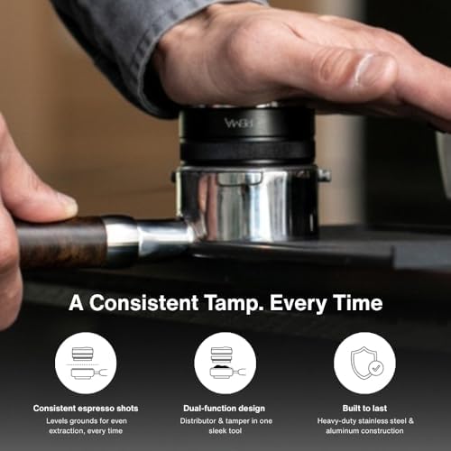 CREMA 53.3mm Tamper & Distributor for Breville, Silver