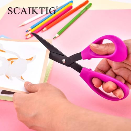 SCAIKTIG 8.5“ Bent Fabric Scissors All Purpose Sharp Heavy Duty, Bent