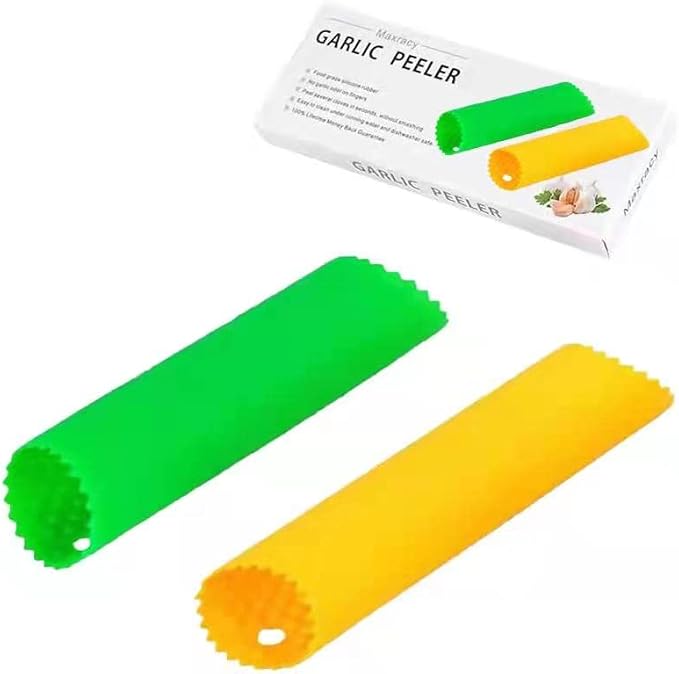 2 Set Peeler Silicone Easy Roll Tube Useful Garlic Odorfree Kitchen Tool by MaxracyInc