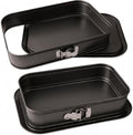 2-Pack 14 x 9 Inch Rectangular Springform Pans with Removable Bottom