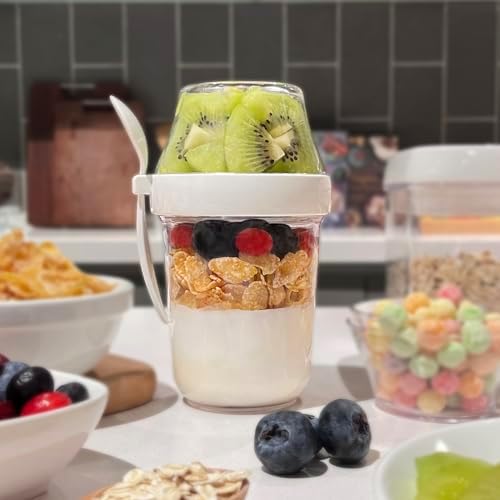 Felli On the Go Yogurt Parfait Snack Cup 12 oz with Spoon & Lid, 100%