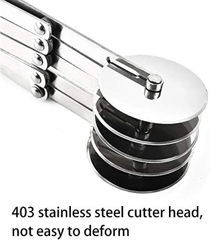 5 Wheel Pastry Cutter, Stainless Pizza Slicer, Expandable Pizza Slicer