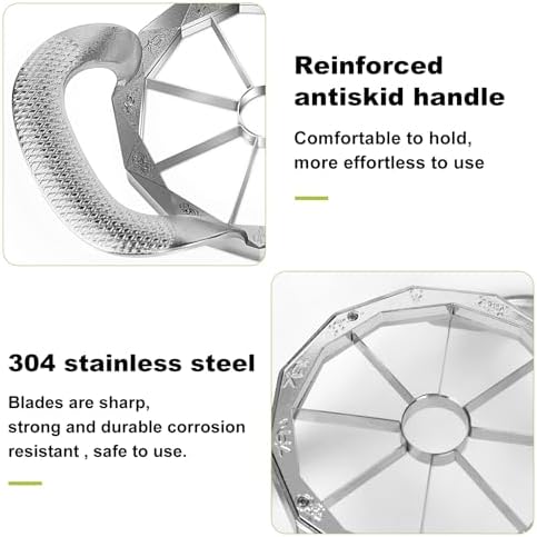 LIIGEMI Stainless Steel Apple Slicer,8 Blade Apple Corer and Cutter