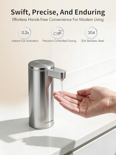 Automatic Liquid Soap Dispenser Touchless: Stainless Steel Hand Soap