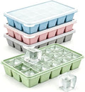 Silicone Ice Cube Tray 4 Pack with Lid, BPA Free Easy Release