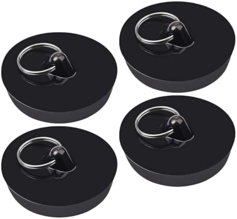 4pcs Bathtub Sink Plug with PVC Stainless Steel Seal Covers