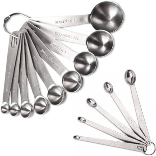 14PCS Measuring Spoons Set, 1 tbsp, 1/2 tbsp, and 1-1/16tsp Stainless