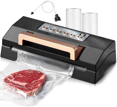 Vacapex Vacuum Sealer Machine, Double Heat Seal, 2 Rolls