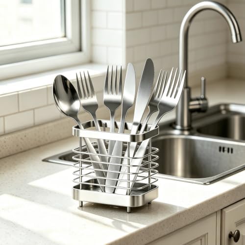 Utensil Holder, Stainless Steel Utensil Drying Rack for Kitchen