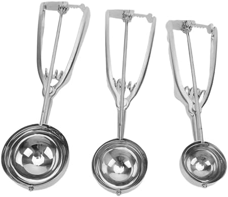 Cookie Scoop Set, 3PCS Ice Cream Scoop Stainless Steel Cookie Scooper