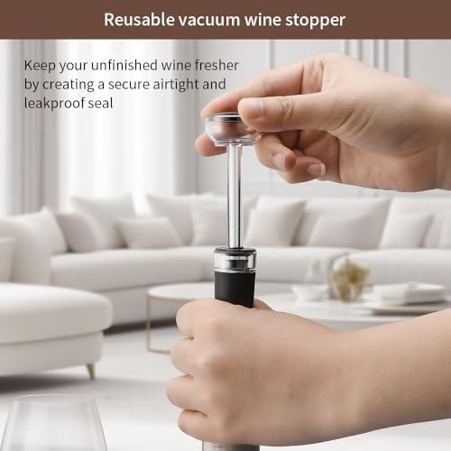 Electric Wine Opener Set, Cordless USB‐C Rechargeable 6‐in‐1 Kit