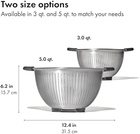 OXO Good Grips Strainer - 5 Qt Capacity, Stainless Steel