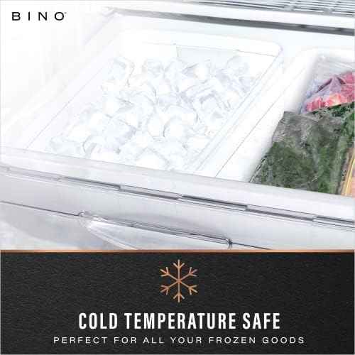BINO Plastic Storage Bins, Medium, 2 Pack, Clear