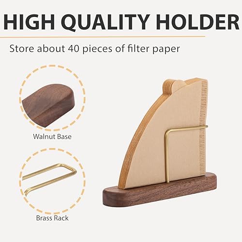 VANDROOP Coffee Filter Holder for Counter, Cone Coffee Filter