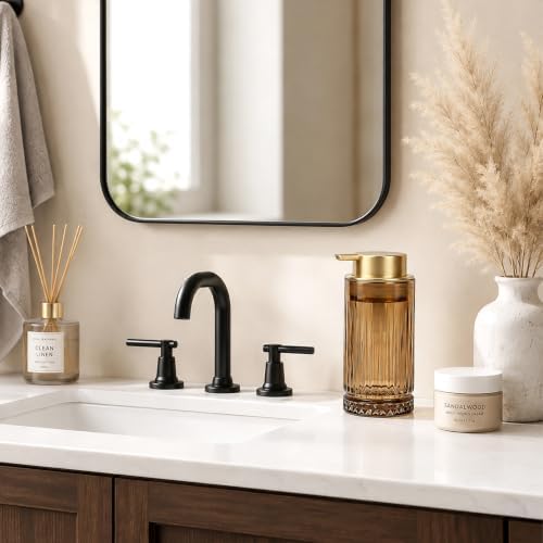 Amber Foaming Glass Soap Dispenser, 2 Pack Glass Foam Hand Soap
