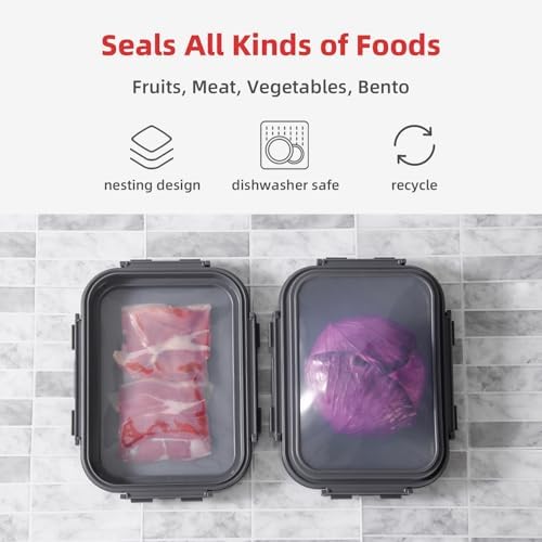 2 Pack Silicone Food Storage Containers, 12 Cups / 0.76 Gal
