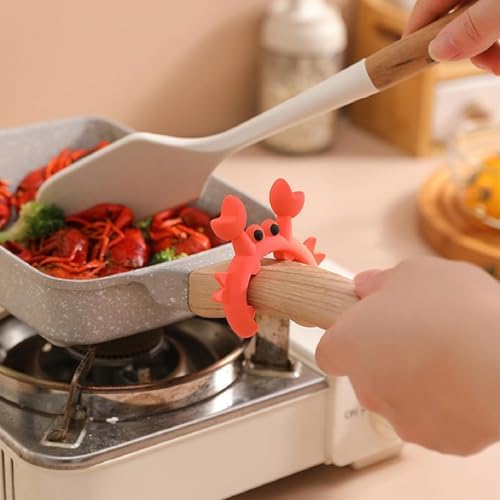4 Pcs Crab Spatula Holder, Crab Spoon Holder for Pot, Crab Utensil