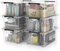 WYT Clear Latch Storage Bins, 6-Pack, 5-Litre