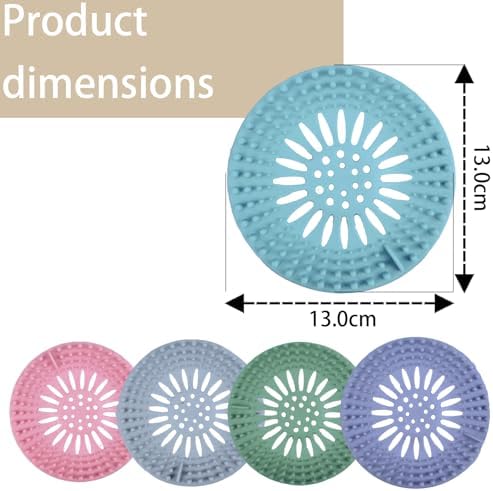 6 Pack Show Drain Hair Catcher Kitchen Sink Drain Strainer Bathtub