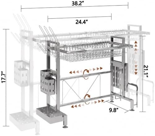 Over-the-Sink Expandable Dish Drying Rack
