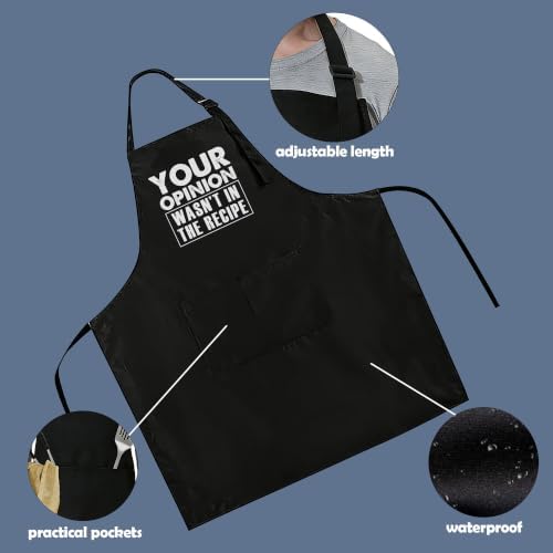 Funny Apron for Men Women,Humorous Kitchen Apron- Grilling Cooking BBQ