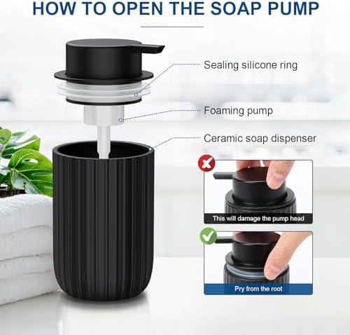 Ceramic Foaming Soap Dispenser, 12 oz