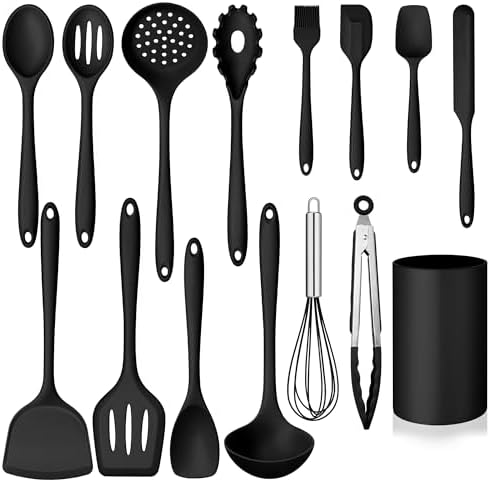 Homikit 15pcs Silicone Cooking Utensil Set with Holder