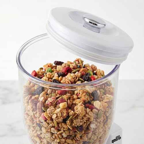 Zevro /GAT201C Indispensable Dry Food Dispenser, Dual Control, White/Chrome