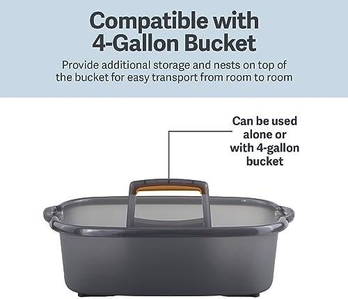 Casabella Cleaning Storage Caddy, 1.85-Gallon, Gray