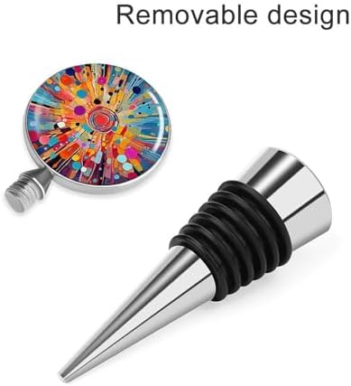 Bright Abstract Patterns Wine Stopper Vacuum Alloy Wine Bottle Stopper