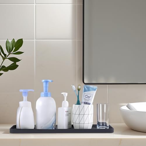 Kitchen Sink Silicone Organizer Tray, L, Dark Gray