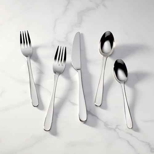 Lenox Stratton 65-Piece 18/10 Silverware Set for 12, Flatware