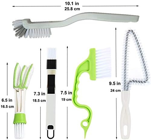 Crevice Cleaning Brush Set, Hard Bristle Grout Scrub Brushes, 5Pcs