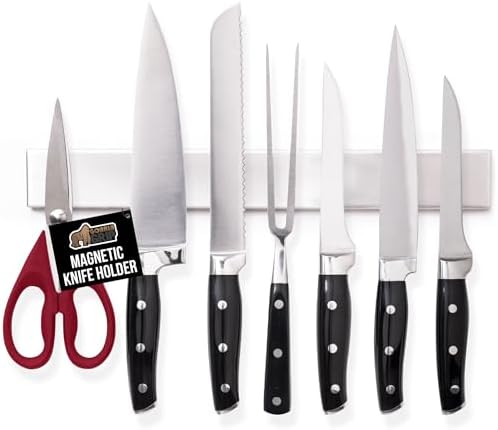 GORILLA GRIP 304 Stainless Steel Magnetic Knife Holder, 10 Inch
