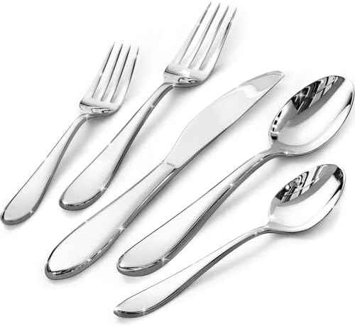 KINGSTONE 40-Piece Silverware Set for 8,18/10 Stainless Steel