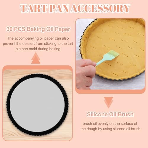 Windspeed 4+31 Pcs Tart Pan with Removable Bottom, 9 Inch 11 Inch