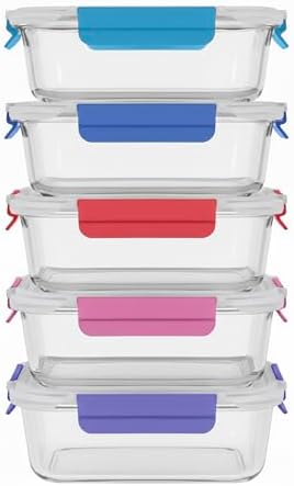 ECOBERI Glass Food Storage Containers with Lids, Meal Prep, Lunch