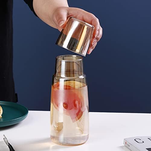 Yalucky Bedside Water Carafe Set with Tumbler, Bedside Carafe and