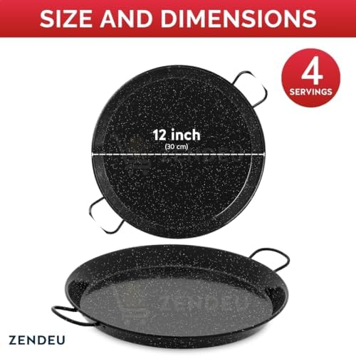 Paella Pan from Spain – Authentic Enameled Carbon Steel Paella Pan