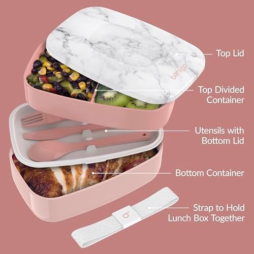 Bentgo Classic Stackable 3-Compartment Adult Bento-Style Lunch Box