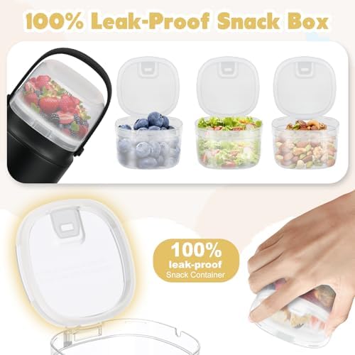 14 oz Stainless Steel Soup Thermo with 7 oz Snack Container