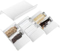 Abaodam Expandable Acrylic Spice Rack Organizer 4pcs for Cabinet